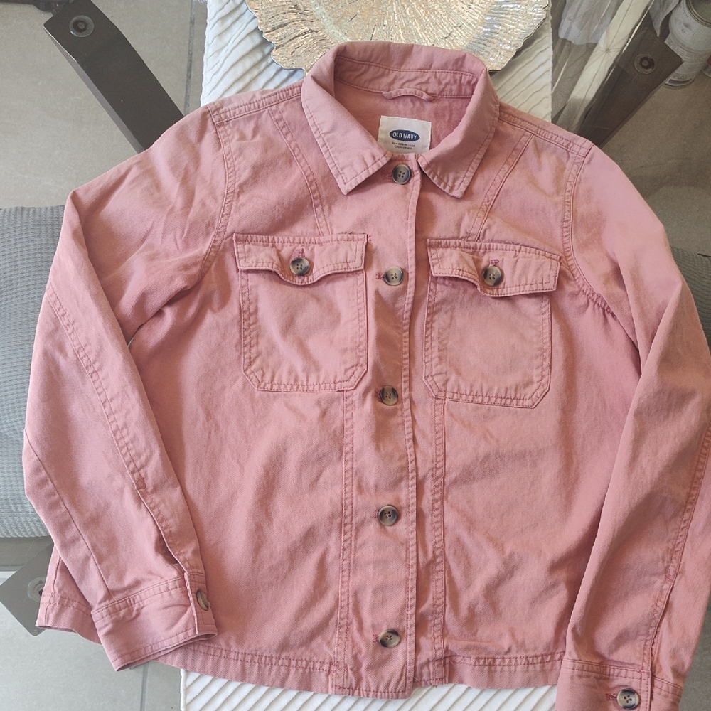 Old Navy Dusty Rose Button-Up Jacket